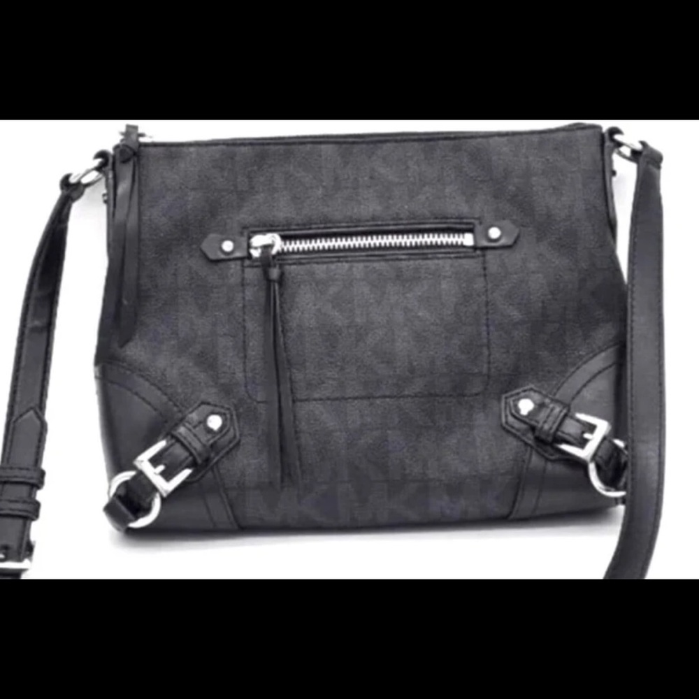 Beautiful Michael Kors Signature Black Crossbody Bag